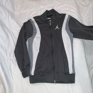 Nike Drifit zip front gray jacket Jordan logo